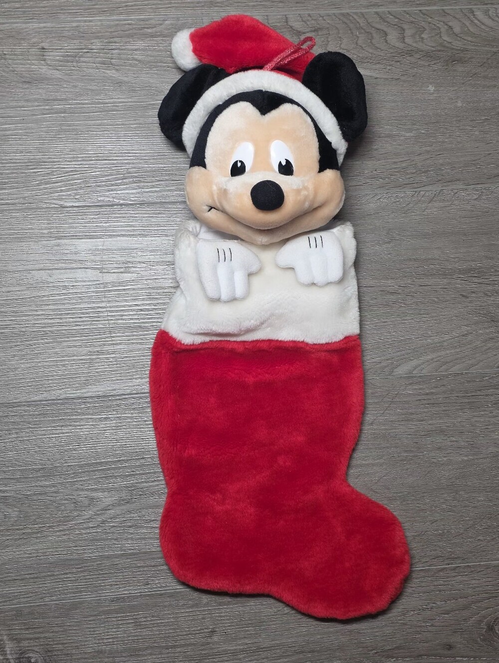 Vintage 3D Mickey Mouse Christmas Stocking 22 Inch